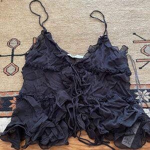 Zara sheer black tank